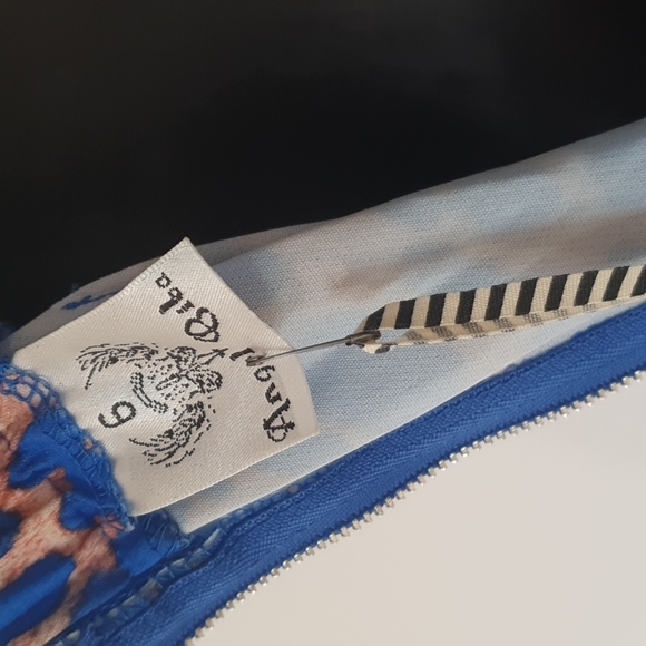 Angel Biba NEW Size 6 Dress Blue Tan RRP $69 - Picture 7 of 10